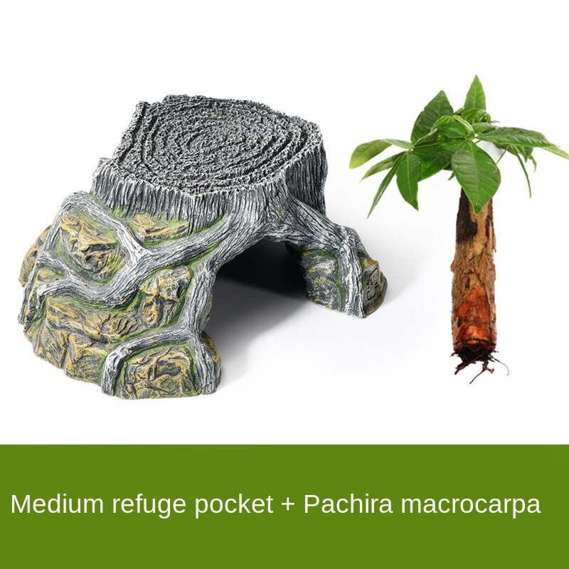 Decoración de resina para Reptiles, cueva oculta para tortugas, lagarto, Reptiles, escalada, refugio, Habitat, decoración ZA182