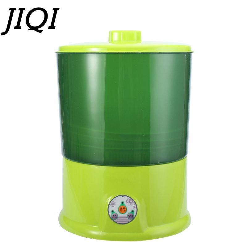 JIQI-germinador eléctrico inteligente de 2/3 capas, termostato, Cubo de crecimiento de semillas de vegetales verdes, 220V