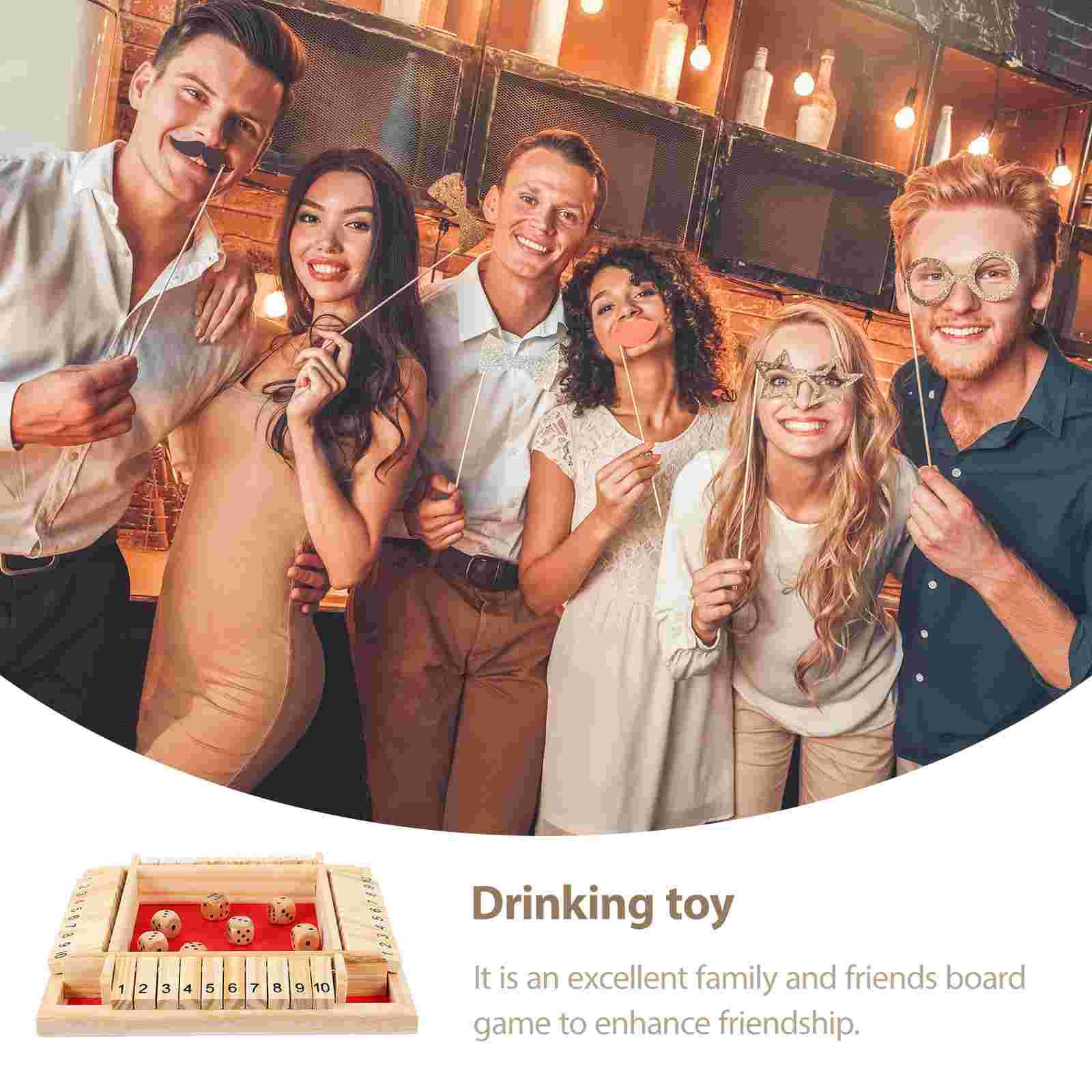 1 Set Shut The Box Game Novel Safe 4 Player Drinking Game Gathering Prop Party Supplies