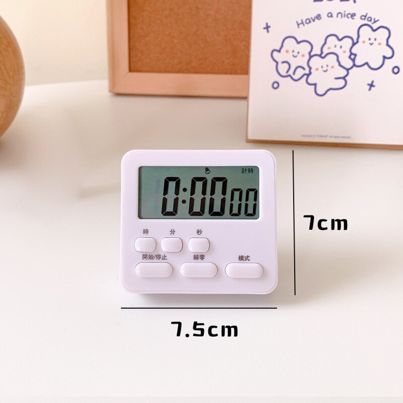 Multifunctional Kitchen Timer Mini Learning Alarm Clock Time Management Timer Self-equipped With A AAA Battery