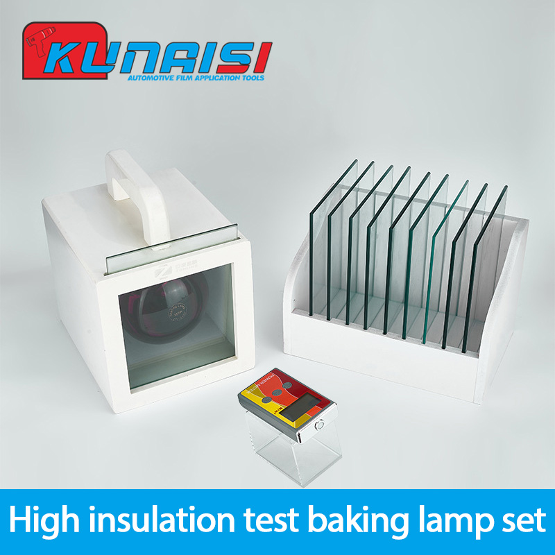 220V Wooden baking lamp Vehicle Solar Film Car Window Tint Tester Heat Rejection Test Box Infrared Paint Curing Lamp KNS-21