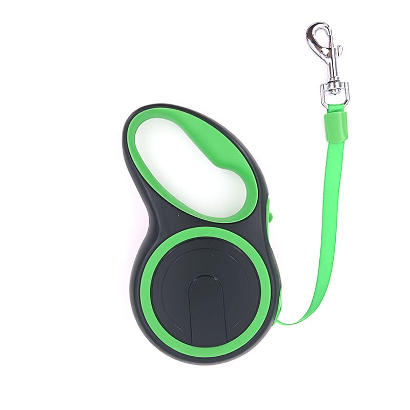 Correa larga y fuerte para perros grandes, correa de nailon duradero, retráctil, para caminar, correa de cuerda de perro extensible automática: Green / 3M