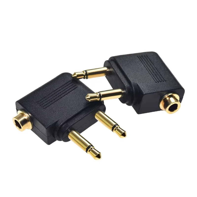 2/4/8 pièces 2x3.5mm prise à 3.5mm Jack compagnie aérienne Mono adaptateur Audio pour avion voyage casque casque écouteur