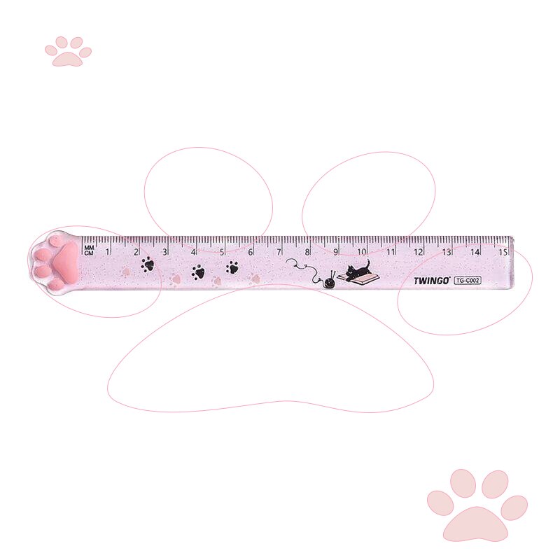 Cat Ruler Kawaii Accessories Cute Ruler Novelty Stationery Patchwork Ruler Cartoon Cute Set of Drafting Rules School Supplies