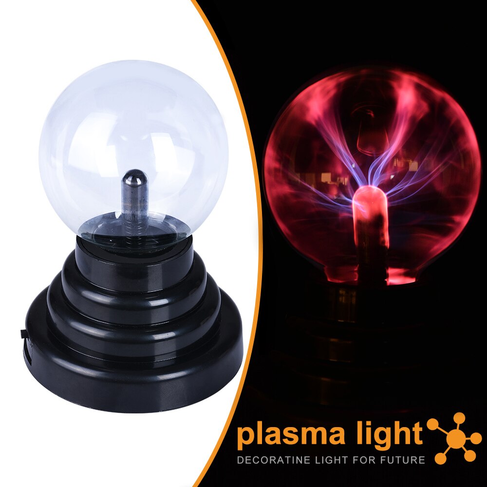 Glas Magic Plasma Bal Inch Tafel Lichten Bol Nachtlampje Kinderen Cadeau Voor Kerst Magic Plasma Night Lamp ^: G198019A