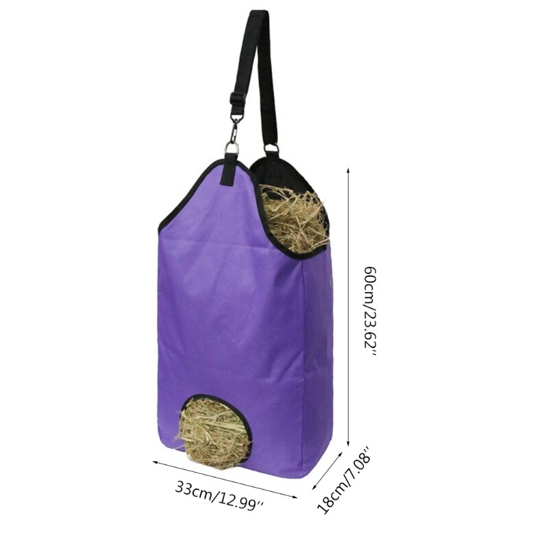 Bolsas de almacenamiento para heno al aire libre, bolsa de mano para alimentación lenta de heno para caballos, Alpacas de cabra, animales de granja