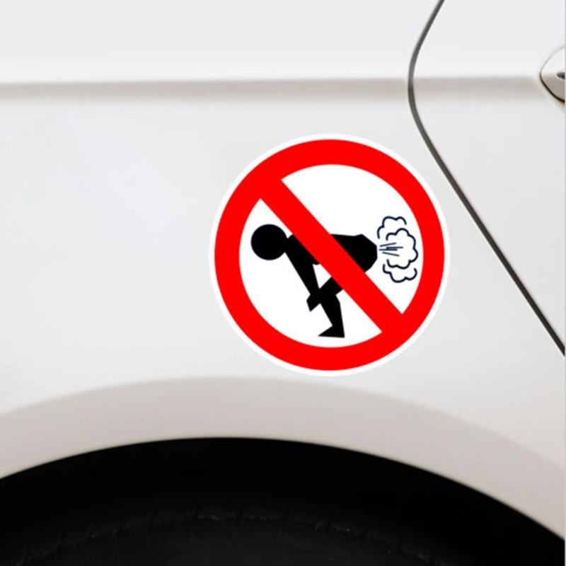 Interesting Civilization Sticker Do Not Fart Sticker No Farting Waterproof Rear Glass Car Sticker Decoration