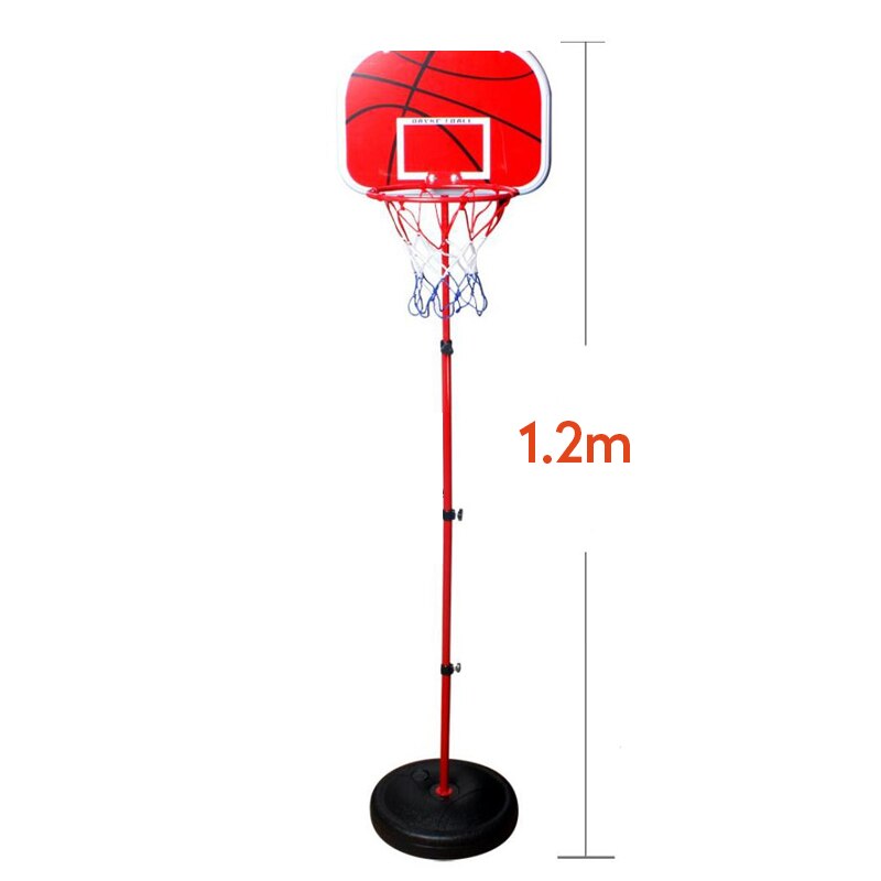 170cm basketball rack højdejusterbare børns basketball hoop legetøjssæt dreng træning træningstilbehør med 2 basketballer: 1.2m