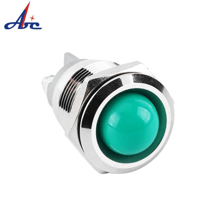 22mm Metal Indicator Light Concave Round Screw Signal Lamp 3V 6V 12V 24V 220V IP67 Waterproof LED Metal Indicator Lamp Light