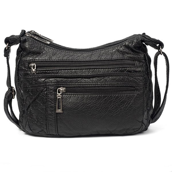 Annmouler Vrouwen Crossbody Tas Zachte Pu Lederen Schoudertas Goede Messenger Bag Kleine Size Purse Dames Handtassen: black