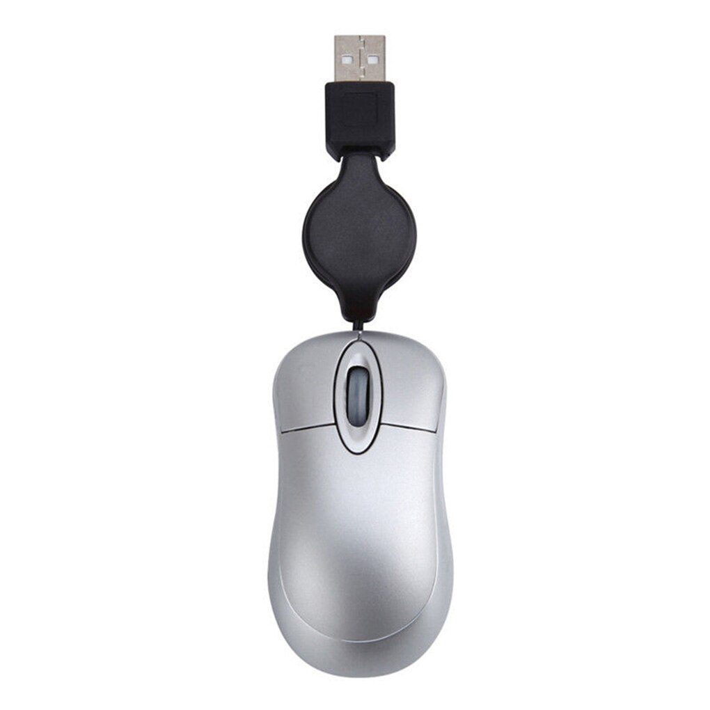 Mini souris optique filaire Portable, câble rétractable USB, souris de jeu d'ordinateur, souris ergonomique pour ordinateur Portable: 03