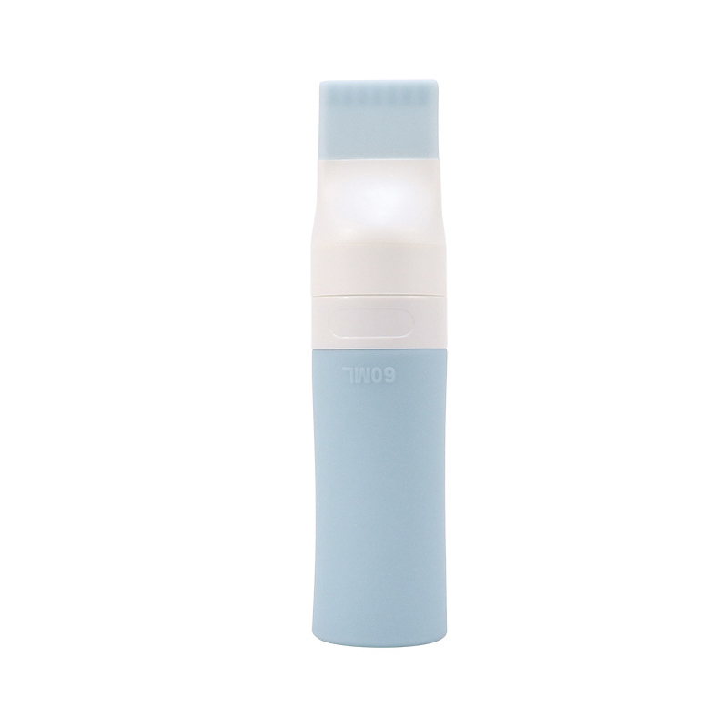 1PC 38/60/80ml Porous Silicone Dispensing Bottle Shampoo Body Wash Hair Dye Lotion Refillable Bottling Portable Travel: DARK GRAY