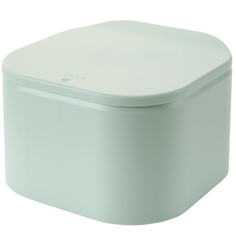Mini cubos de basura multifunción con tapa a presión para escritorio, Cubo de almacenamiento de basura para cocina y oficina, 1 unidad: green