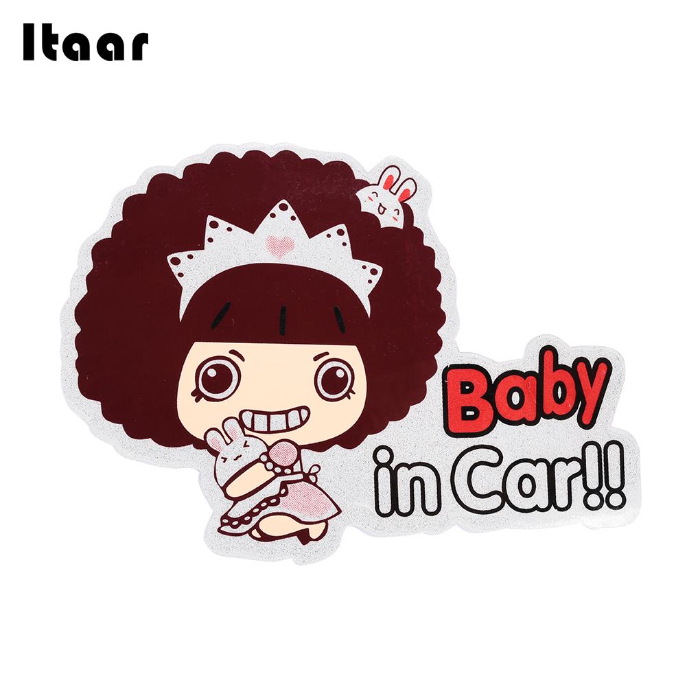 Safety Sign Suction Cup Baby Safety Sign Decal Yellow Car Accessories Baby on Board Bright Cartoons Plastic: Yellow