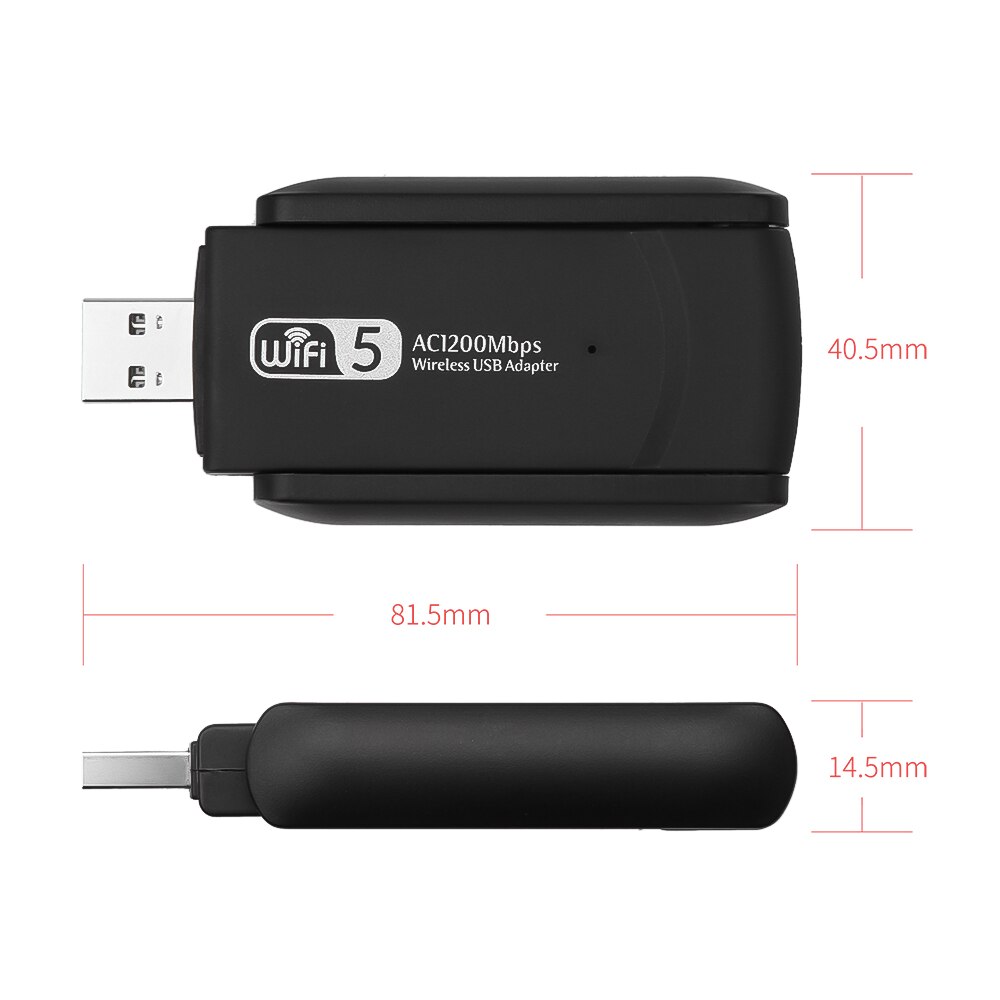 5 GHz/2.4 Ghz dwuzakresowy 1200 mb/s USB 3.0 RTL8812BU bezprzewodowy adapter USB wifi lan Dongle 802.11ac z anteną tryb AP na laptopa