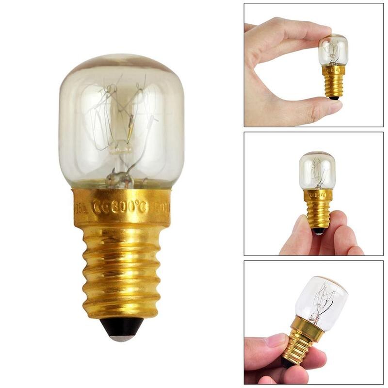 15W 25W High Temperature Microwave Oven Bulb E14 300 Lamp Bulbs Cooker Filament Tungsten Screw Degree Light Bulbs I2W0