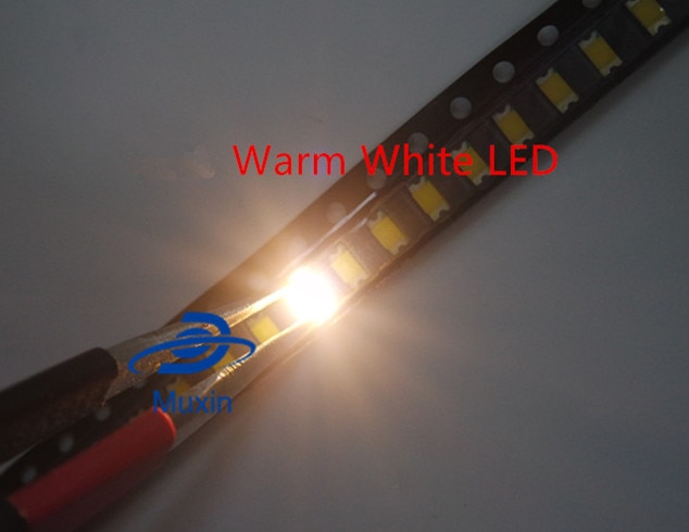 100 kpl smd 0402 0603 0805 2835 3528 1206 5050 5730 3014 4014 diodo valkoinen/lämmin valkoinen valodiodi smd superkirkas led 3v