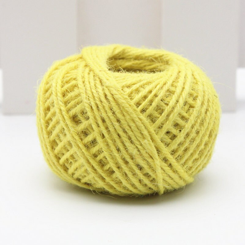 40 metriä / rulla 2mm pehmeä tekstuuri hamppuköysi narut tee itse maljakko vaatteet hattu kengät unesieppari juhla koriste materiaali köysi: B