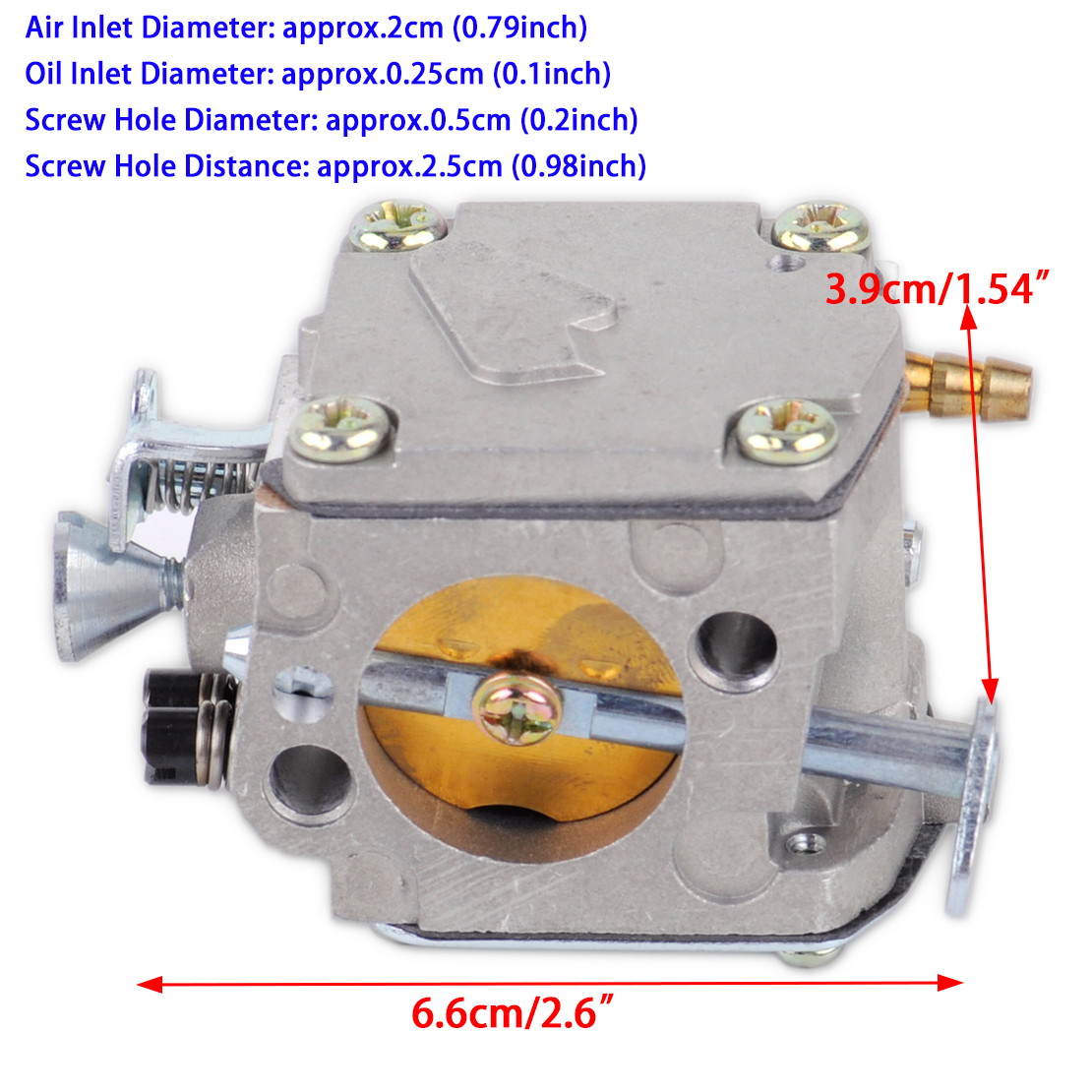 LETAOSK-carburador para Motor Husqvarna 61, 266, 268, 272, 272XP, motosierra