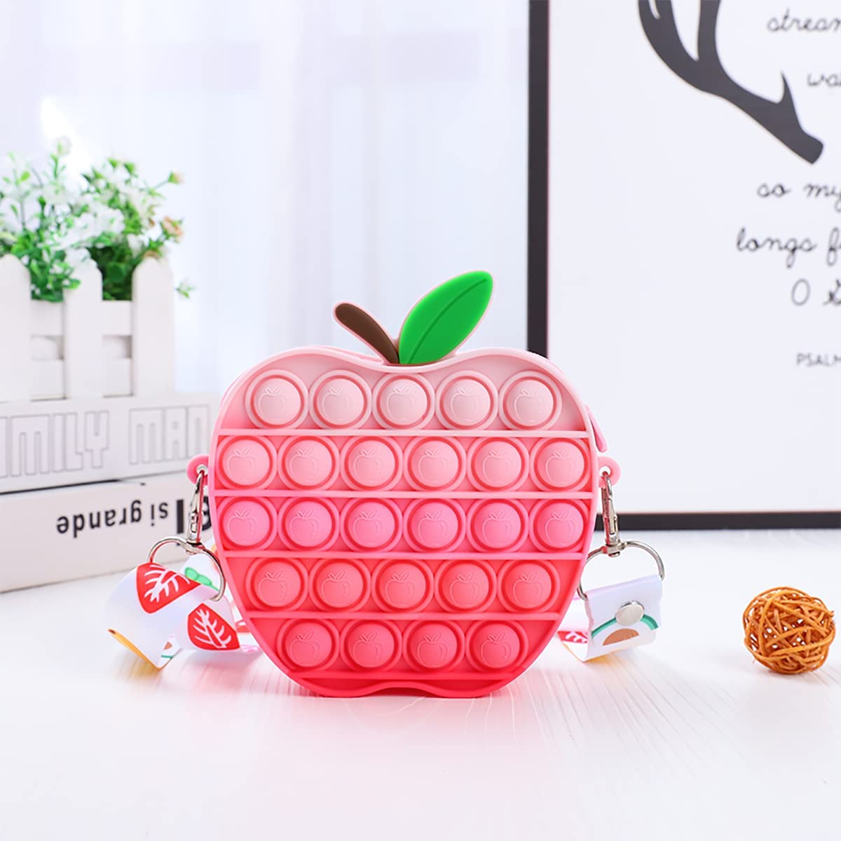 zimfanqi Rainbow Butterfly Pop Fidget Bag Toy Pop Fidget Toy Silicone Pop Bubble Sensory Fidget Toys Push Bubble Bag Cute Bags