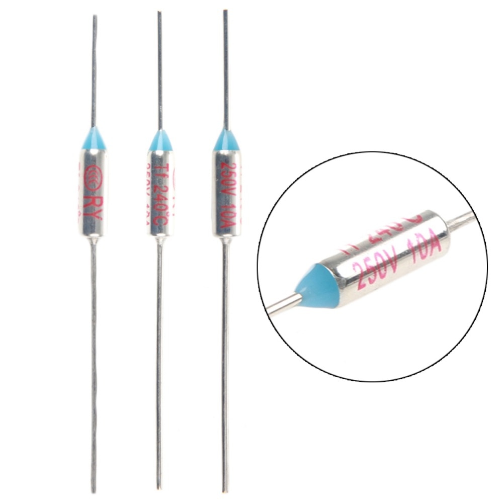 20 sztuk 10A 250V 240 RY240 TF 240 stopni temperatura celsjusza bezpiecznik termiczny