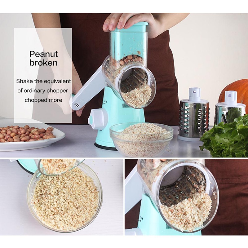 3 In1 Multifunctional Cutter Hand Rotary Home Kitchen Tool Hand Chopper Vegetable Slicer Food Cutter Kitchen Gadget Tool