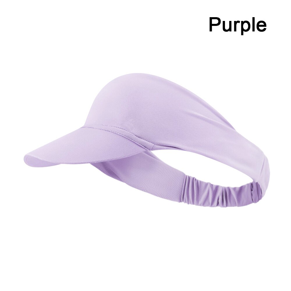 Adjustable Quick Dry Golf Tennis Hat Sun Visor Sports Hat Women Men Lightweight Tie Dye Visor Portable Outdoor Sunscreen Hat: purple