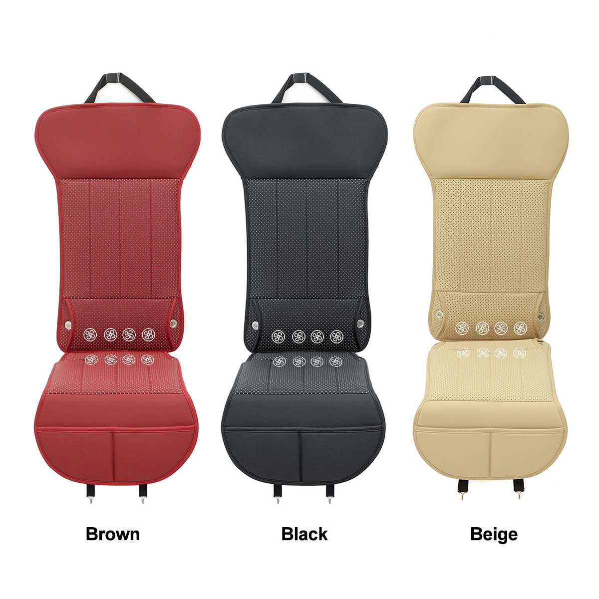 2/8 fläktar bil interiör massage andas kudde sommar kylning ländrygg universal bilstol kudde stöd cool pad bil styling