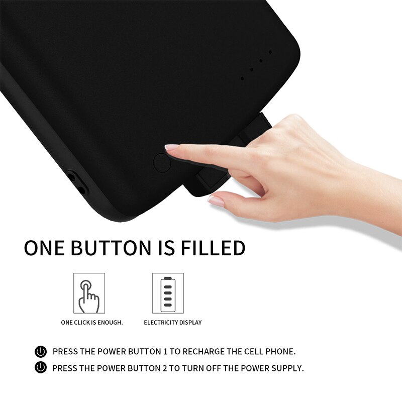 5000mah Battery Charger Case For Samsung Galaxy A71 5G Power Bank Charging Case 5000 mAh Battery Case for Samsung A71 5G Black
