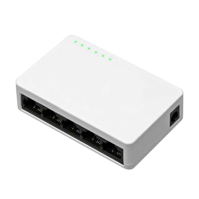Mini Netzwerk Schalter 5 Hafen 10/ 100Mbps schnell Ethernet Netzwerk Schreibtisch schalten LAN Hub/Voll-oder Halb Duplex austausch, EU/uns/UK Stecker