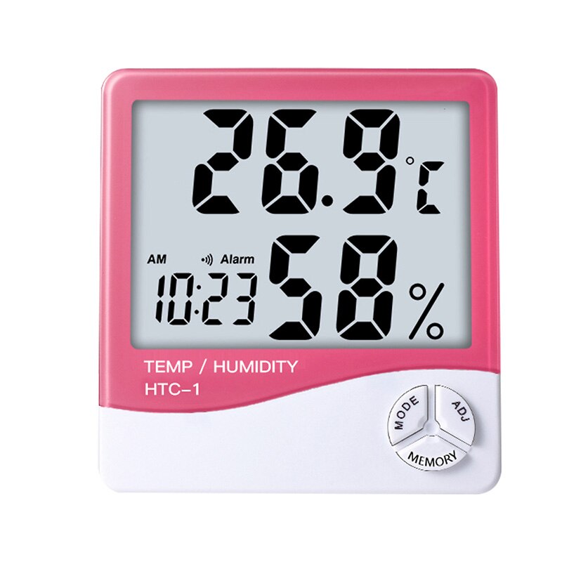 Digitale thermometer, hygrometer voor binnen en buiten met lcd-scherm, temperatuur-vochtigheidsmeter, 1 stuk
