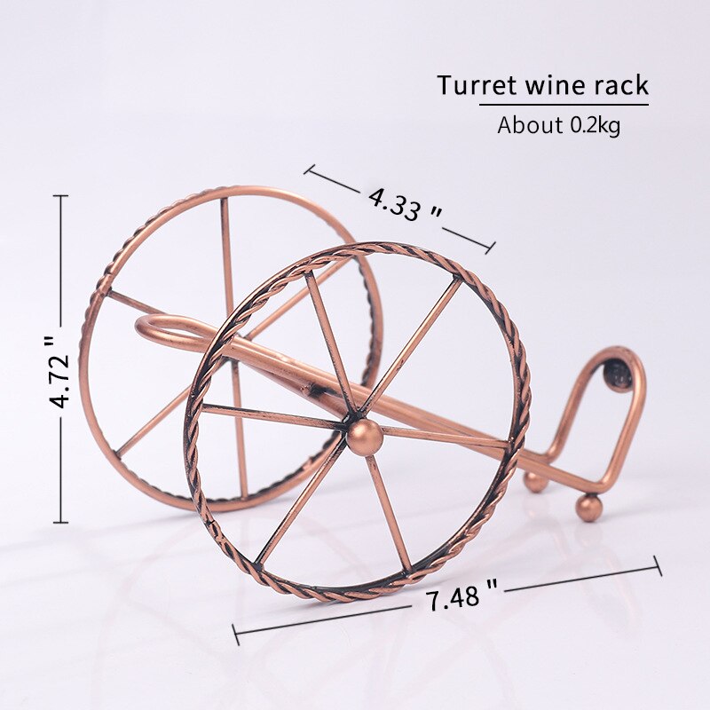 retro metalowy stojak na czerwone wino brąz żelazne koła projekt pojemnik na wino dekoracja domowa półki ekspozycji piwo Whisky butelki wina