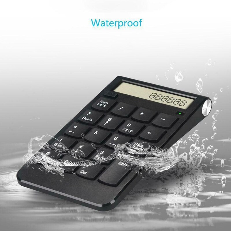 2 in 1 2.4G Wireless Numeric Keypad with LCD Sn Calculator for Laptop PC Computer for Finance / Accounting / Finance