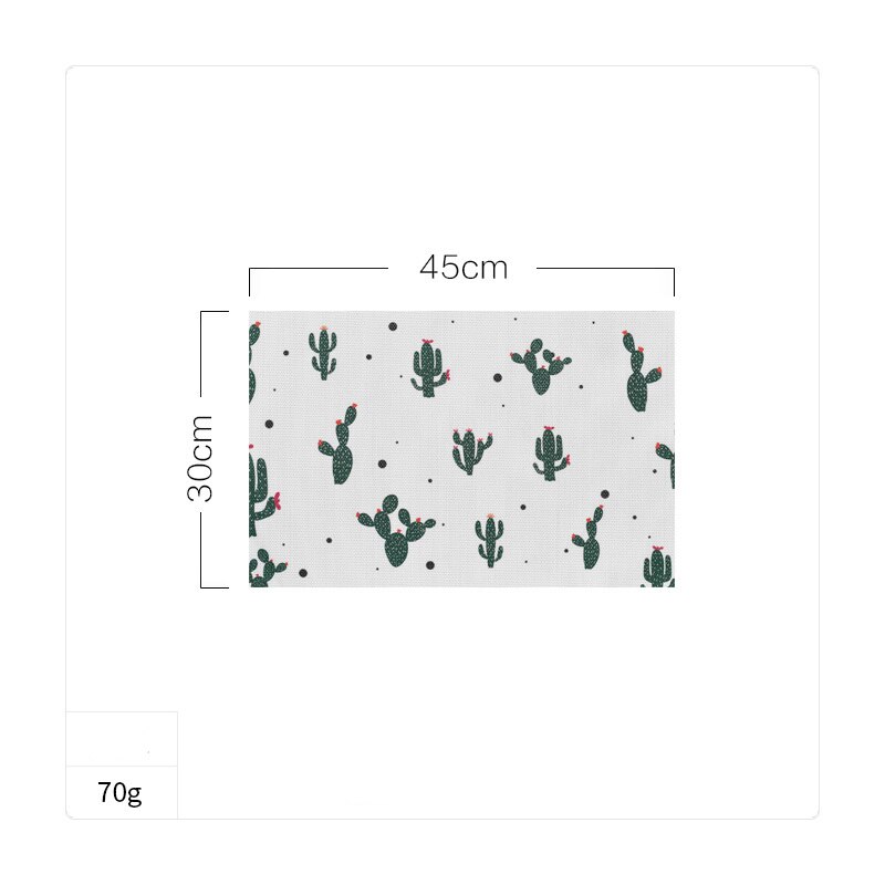 Groene Plant 45X30cm Pvc Placemats Hittebestendige Antislip Placemats Waterdicht Dineren Placemats Onderzetters Tafel Decoratie: B