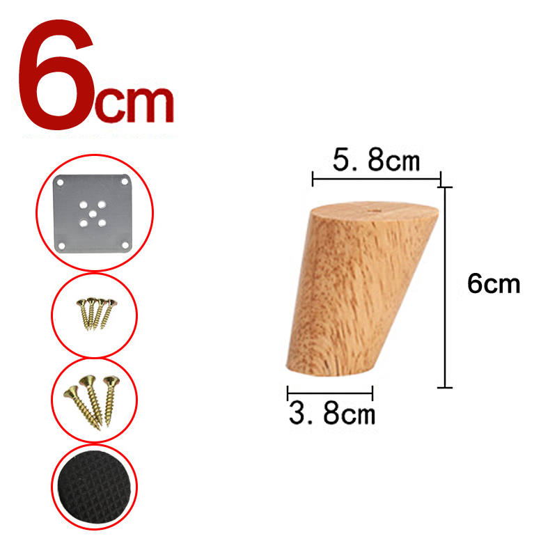 1Stck Möbel Beine Massivholz Sofa Ersatz Bein Für Sofa Bein Arche Holz Bein Stuhl erhöhen Möbel Fuß Kissen: wie Bild2