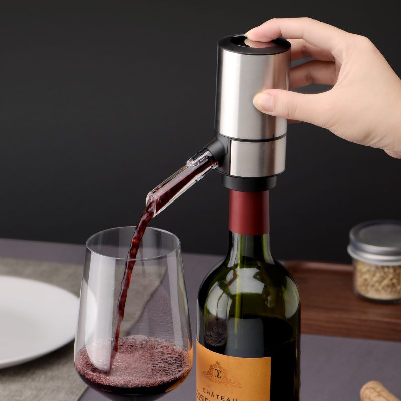 Elektrische Wijn Beluchter Dispenser Bar Accessoires One-Touch Automatische Wijn Decanter Schenker Wijn Beluchting Voor Party Aerador Vinho