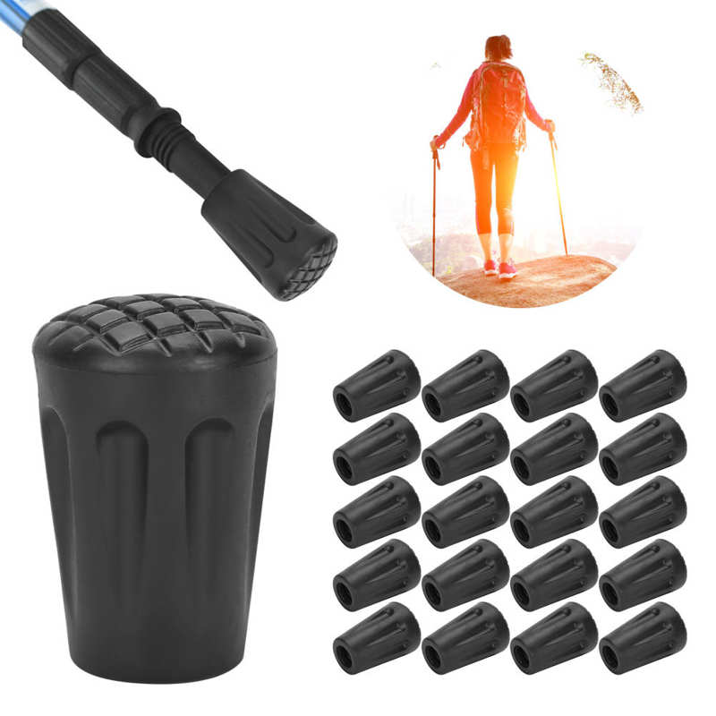 20pcs Walking Stick Tips Heavy Duty Rubber Walking Stick Tips Ferrule Protectors Walking Stick Head Protecter Tools