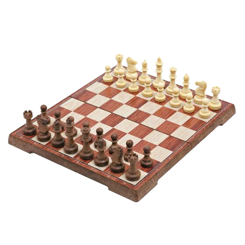 9.6x8.4" Plastic Chess Set Folding Chessboard International Chess Set