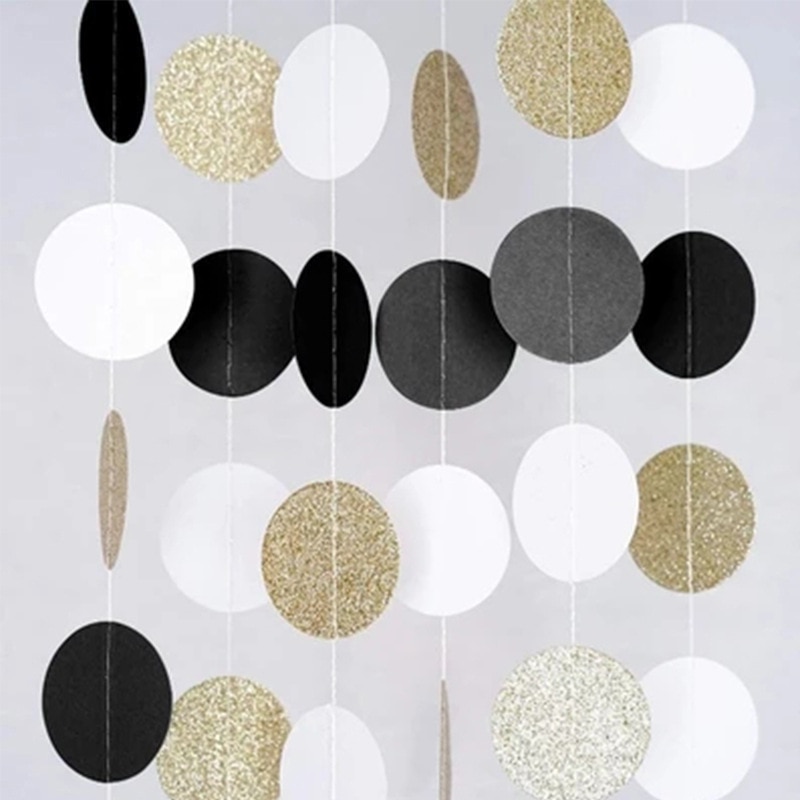 Round Piece Paper Flower Party Decoration Decoration Pendant Pendant Round Flag Birthday Full Moon Baby Shower Wedding