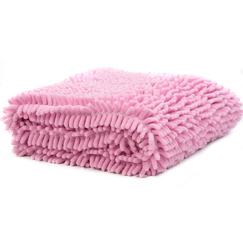 Zachte, warme hondenhanddoek, katoenen handdoeken voor kleine honden, puppy's, kittens, hondenbadjas, sterk absorberende handdoeken voor honden en katten.: Roze / 8035cm