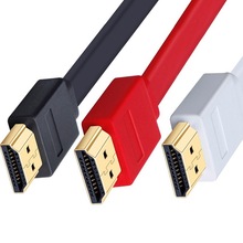 Lungfish de alta velocidad cable HDMI plano apoya 3D resolución Ethernet 1080P de Retorno de Audio 0,3 M 1M 1,5 M 2M 3M 5M 7,5 M 10M 15M