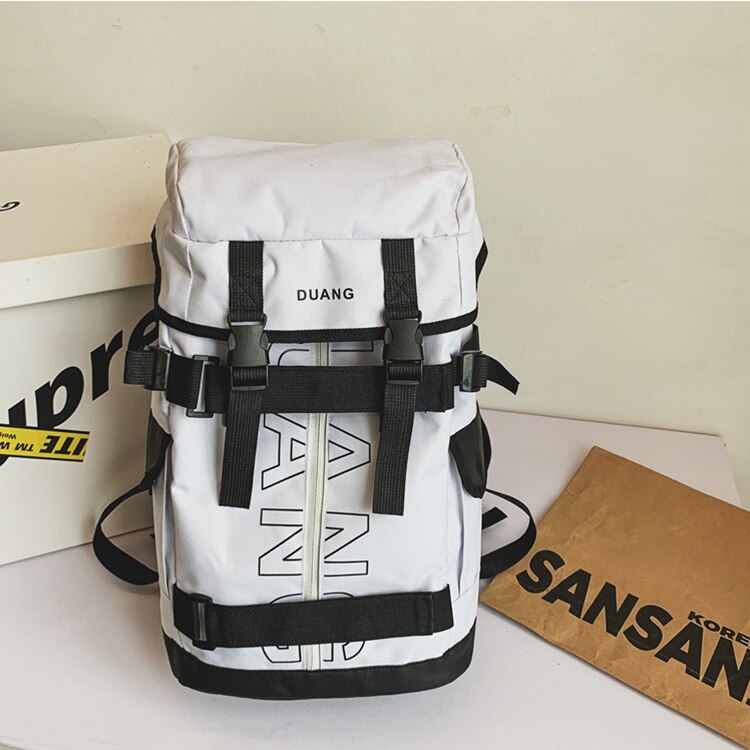 Multifunctional Fitness Training Backpack for Gym Skateboard Bag Men Women Article Sport Gym Stuff Outdoor Basketball Sportbag: White