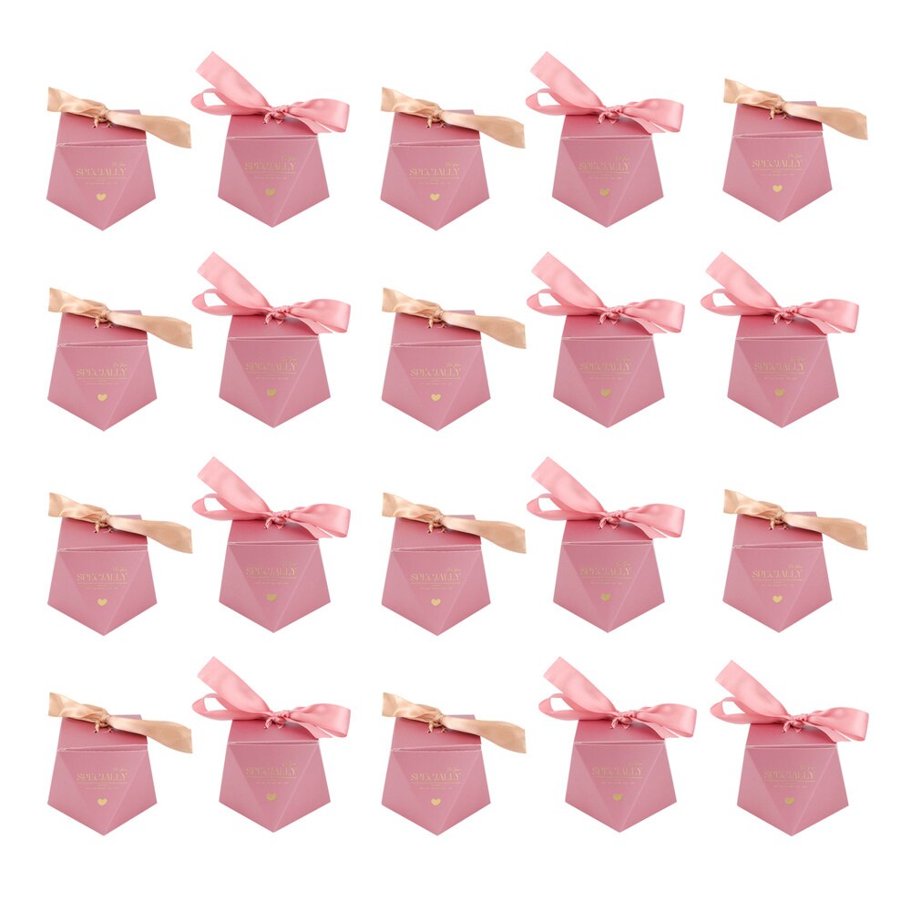 20Pcs Wedding Candy Box Diamond Shaped Packing Box Box Decorative Candy Case for Party Wedding