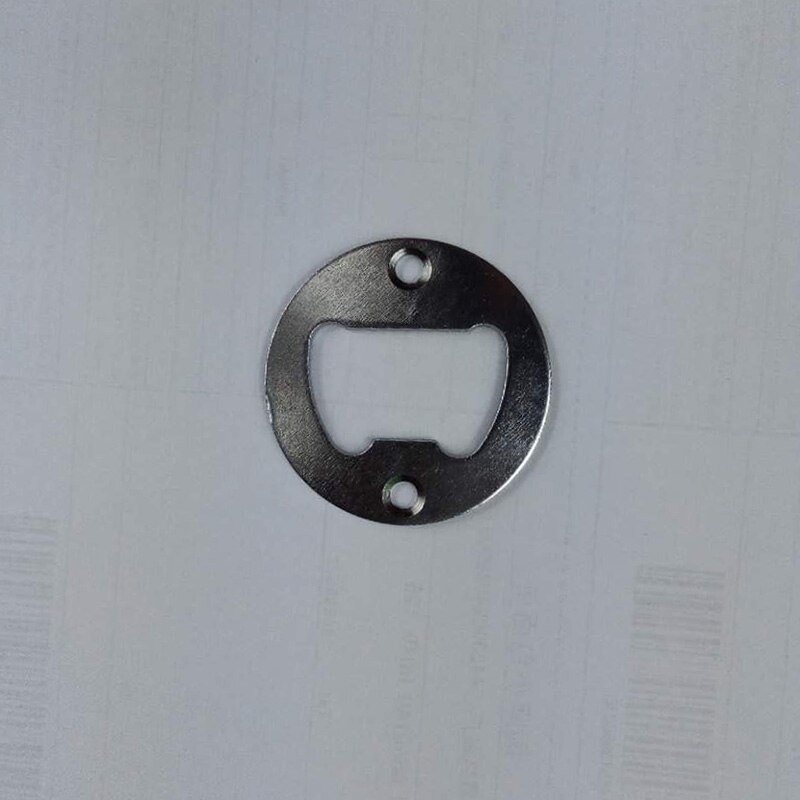 50pcs Stainless Steel Bottle Opener Part With Countersunk Holes Round Metal Strong Polished Bottle Opener Insert Parts