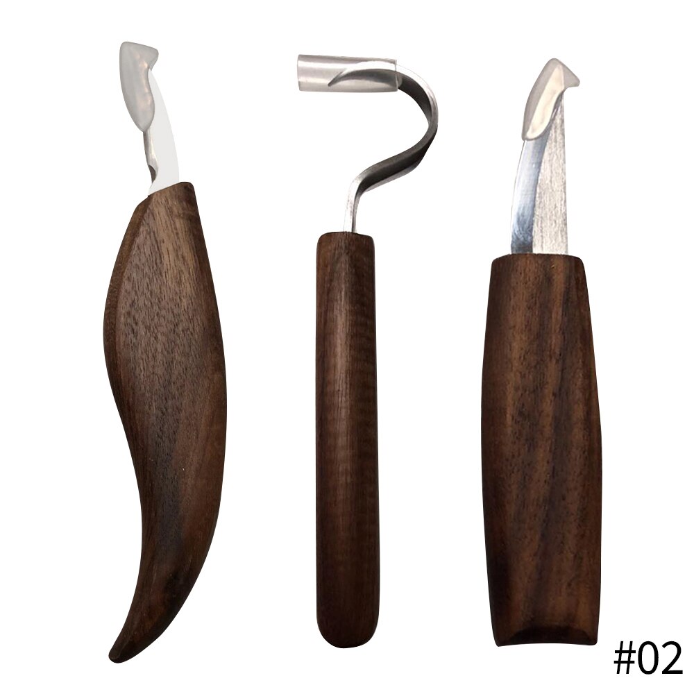 DIY Hand Chisel Wood Carving Tools Spoon Carving Knife Woodcut Woodcarving Sculptural Cutter Chip Knives Woodworking Hand Tools: 3pcs