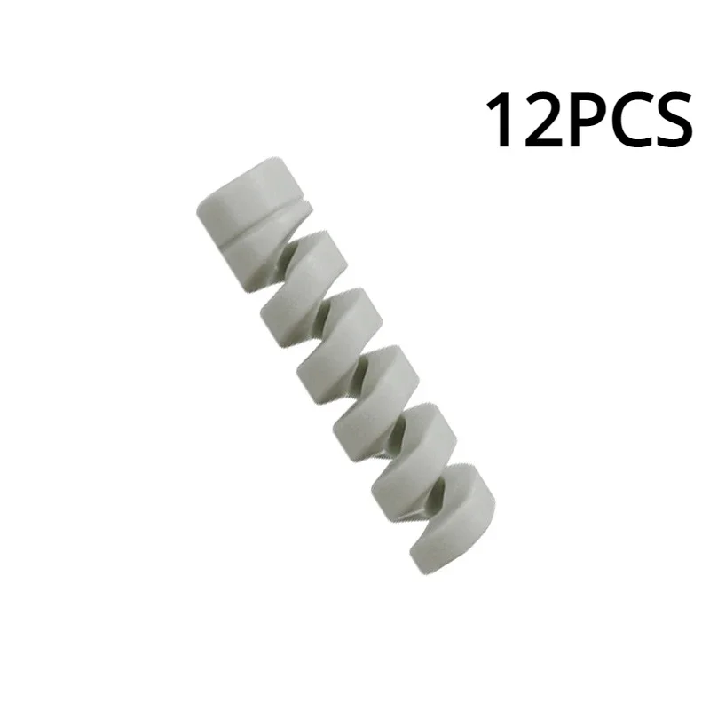 Protector de Cable Universal de silicona para Cable de datos, enrollador en espiral, organizador de Cable, cubierta para Cable de cargador USB de Iphone, 12 Uds.: Gris