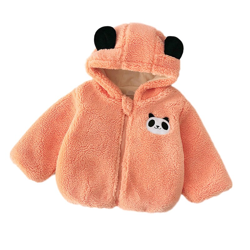 Schattige Baby Jas Jas Winter Herfst Cartoon Hooded Fleece Pluche Dikke Kinderen Jassen Bovenkleding Baby Meisje Jongen Kleding: B / 9m
