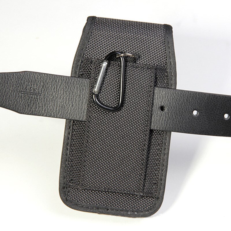 Iphonex Universele Mobiele Telefoon Pocket Heren Heuptas Nylon Stof Dragen Riemen Riem Clip Telefoon Cover Wallet Cover
