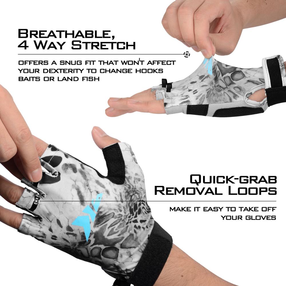 KastKing Gill Raker Gloves UPF50+ Fishing Handling Gloves UV Sun Protection Gloves For Men Or Women For Fishing, Outdoor