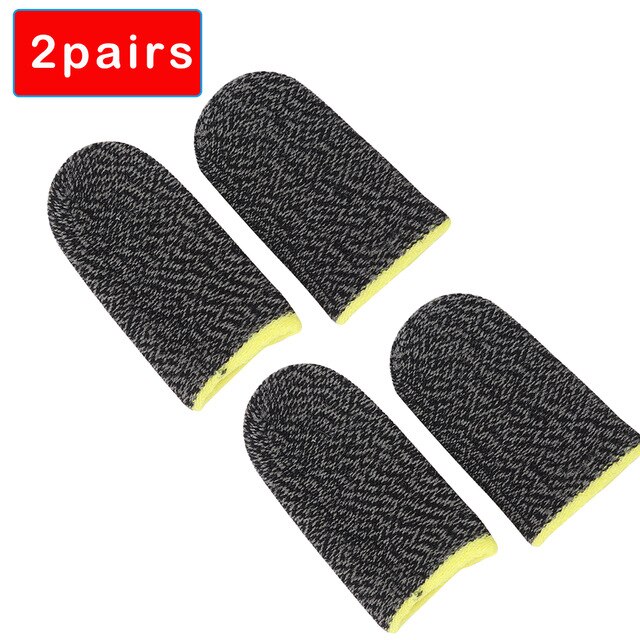 2/1pairs Breathable Game Controller Finger Cover Proof Non-Scratch Sensitive Tablet Screen Touch Gloves Thumb Sleeves for PUBG: H 2 Pairs